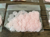 Job lot 9 packs Baby Pink sew on circle shape sequins in 3 different sizes
