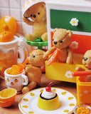 1:12 Scale Set of 4ps Miniature Poseable Teddy Bears Dollhouse Moveable Joint