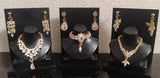 Set of 3 Doll Jewellery 1:6 Scale Miniature Rhinestone Necklaces Earrings Handmade
