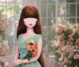 Handmade 1:6 Scale Doll Dress with Bracelet Miniature Victorian Style Gown