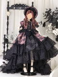 Handmade Gothic Doll Dress Set Miniature Victorian Evening Gown 1/6 1/4 1/3 Scale
