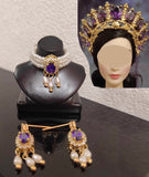 Handmade 1:6 Scale Royal Style Doll Jewelry Set – Miniature Crown, Necklace & Earrings