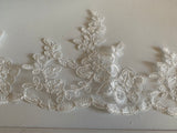 Bundle Ivory Embroidered Lace Trim 15.8 Meters Sew On Floral Lace Trimming For Bridal Wedding Dress Veil DIY Craftuneed