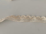 Craftuneed Bundle 13Meters ivory cotton crochet lace trim sewing dress lace trimming 1.6cm width