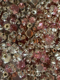 Craftuneed Bundle 134g Baby Pink Rhinestones 4mm and 6mm mix lot