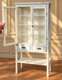 1:6 Scale Dollhouse Display Cabinet Miniature Vintage Style Wooden Furniture