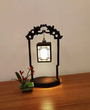 Craftuneed 1:6 Scale Dollhouse Traditional Japanese Lantern with Wooden Stand Miniature Diorama Hanging Light Accessory For Fashion Dolls