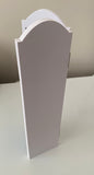 Craftuneed 1:6 Scale Dollhouse Floor Length Mirror Miniature Arched Shutter Style Standing Mirror for Fashion Dolls Handmade