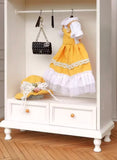 Craftuneed 1:6 scale Personalised Logo Dollhouse Closet Wardrobe Miniature Doll Clothes Storage Cabinet Display Furniture Handmade
