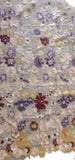 3D Floral Embroidered Lace Fabric – Multi-Color Tulle Mesh Material for Dressmaking, 3Meters