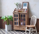 Craftuneed 1:6 Scale Miniature Sideboard Cabinet, Entryway Hutch, Chair Handmade Dollhouse Wooden Furniture For Dolls