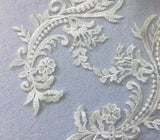 Ivory Floral Lace Applique Pair Bridal Embroidered Lace Motifs 20 Pairs (40pcs)