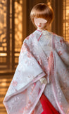 Handmade Doll Wedding Kimono Miniature Japanese Style Floral Clothing 1/4 1/3 Scale