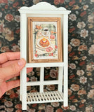 Handmade Dollhouse Side Table Cabinet Shelf Miniature Farmhouse Furniture 1:6 Scale