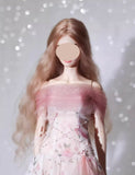 Handmade Floral Doll Dress Miniature Sequins Beaded Evening Gown For 1/6 1/4 1/3 Scale