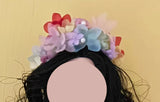 Handmade 1:6 Scale Doll Floral Lace Dress Beaded Mermaid Tulle Gown with Hair Accessory
