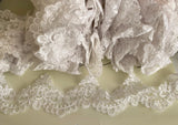 Craftuneed Bundle 14.9Meters white floral lace trim dress bridal sew on tulle lace trimming