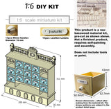 DIY Dollhouse Miniature Furniture Kit – 1/6 & 1/12 Scale Apothecary Cabinet Unfinished Wooden Kit (Not Assembled)