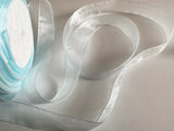 Craftuneed Bundle 500 Meters Sky Blue Organza Ribbon High quality 5 Rolls Trims for Craft Gift Wrapping Wedding Decor