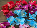 Craftuneed Job lot 41pcs artificial Orchid flower head bundle floral petals for craft making