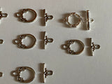 Craftuneed 11 Pairs Silver Tone Toggle Clasps Decorative T-Bar Fasteners for Jewellery Making