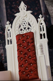 Craftuneed 1:6 Scale miniature dollhouse Gothic Royal Throne Chair Resin Doll furniture Black Gold White Red Handmade