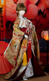 Handmade Doll Kimono Miniature Japanese Style Traditional Outfit with Obi 1/4 1/3 Scale