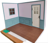 1:6 Scale Miniature Victorian Room Diorama DIY Kit - Flat Pack Dollhouse Scene