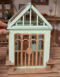 Miniature Greenhouse DIY Kit – 1/6, 1/12, 1/24 Scale Dollhouse Furniture Craft Kit Unfinished