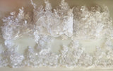 Bundle White Embroidered Lace Trim 7.7 Meters Sew On Floral Lace Trimming For Bridal Wedding Dress Veil DIY Craftuneed