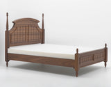1:6 Scale Dollhouse Bedroom Furniture Miniature Wooden Bed Frame Mattress Bedside Cabinet Dressing Table with Mirror For Dolls Handmade Craftuneed