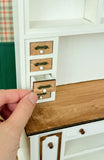 Handmade Dollhouse Kitchen Hutch Cabinet 1:6 Scale Miniature Wood Furniture