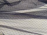 Craftuneed Bundle 4 Meters Navy soft dot Mesh tulle fabric Lightweight Mesh Net for Sewing