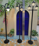 Handmade Dollhouse Street Lamp 1:6 Scale Miniature Lamp Post Stand with Warm Light