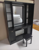 Handmade 1:6 Scale Doll Wardrobe Wooden Miniature Doll Closet, Shoe Cabinet & Vanity
