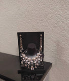 Handmade 1:6 Scale Doll Necklace & Earrings Set Miniature Faux Pearl Rhinestone Jewellery