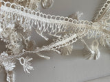 Ivory Fringe Lace Trim Bundle 6.6 Meters Continuous Tassel Embroidered Lace For Sewing