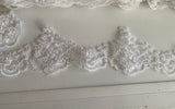 Bundle 20Yards White Floral Lace Trim Embroidered Tulle Trimming, Bridal Sewing DIY