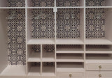 Craftuneed 1:6 scale Miniature Dollhouse L Shape Wardrobe Doll Closet Storage with Mirror Stool &amp; Drawers Furniture