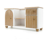 Craftuneed 1:6 Scale Miniature Dollhouse Kitchen Wooden Cabinet Sink Tap Doll Bathroom Furniture Sink Cabinet Faucet