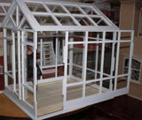 1:6 Scale Miniature Greenhouse Craft Kit – Dollhouse Conservatory PVC Panels Unassembled
