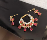 Handmade 1:6 Scale Royal Style Doll Jewelry Set – Miniature Pearl Gemstone Style Crown, Necklace & Earrings