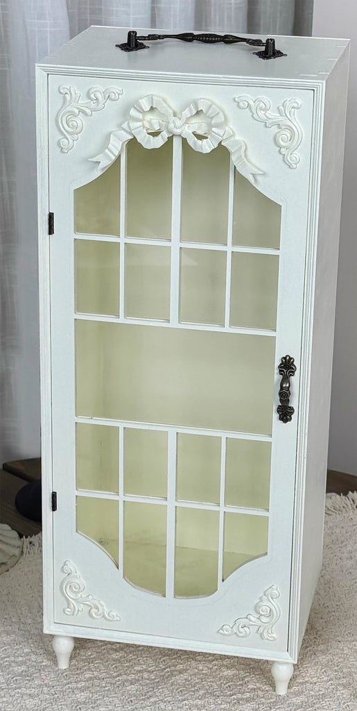 Handmade 1:6 Scale Doll Display Cabinet Miniature Wardrobe Storage Case Wooden Showcase