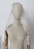 Royal Length Lace Wedding Veil 3.8m Mantilla-Style Cathedral Bridal Veil White
