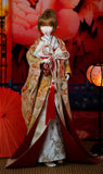 Handmade Doll Kimono Miniature Japanese Style Traditional Outfit with Obi 1/4 1/3 Scale