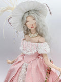 Handmade Victorian Style Doll Outfit 1/6 1/4 1/3 Scale Miniature Dress, Hat, Necklace & Handbag