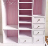 1:6 scale Dollhouse Wardrobe Miniature Closet Storage with Hangers Furniture Handmade