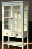 1:6 Scale Dollhouse Display Cabinet Miniature Vintage Style Wooden Furniture