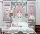 Handmade Miniature Background Board PVC Lace Wall Panel Dollhouse Backdrop 1/6 1/4 Scale