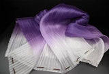 6Meters Purple Gradient Glossy Pleated Organza Fabric Crinkle Texture Material for Sewing